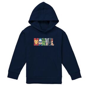 The Avengers Childrens/Kids Brick Logo Pullover Hoodie / Navy